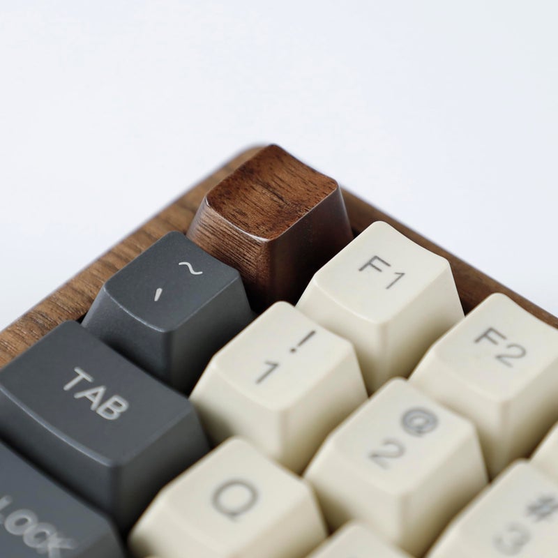 YMDK Wooden Keycap Solid Walnut Wood Keycap Novelty Keycaps Spacebar Esc Arrow Keys OEM Profile for Cherry MX Mechanical Keyboard (Esc R4 1 Key) - Image 5